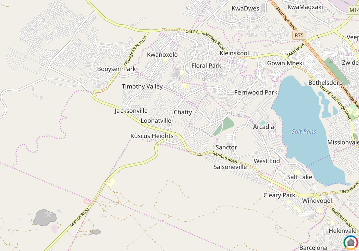 Map location of Bethelsdorp
